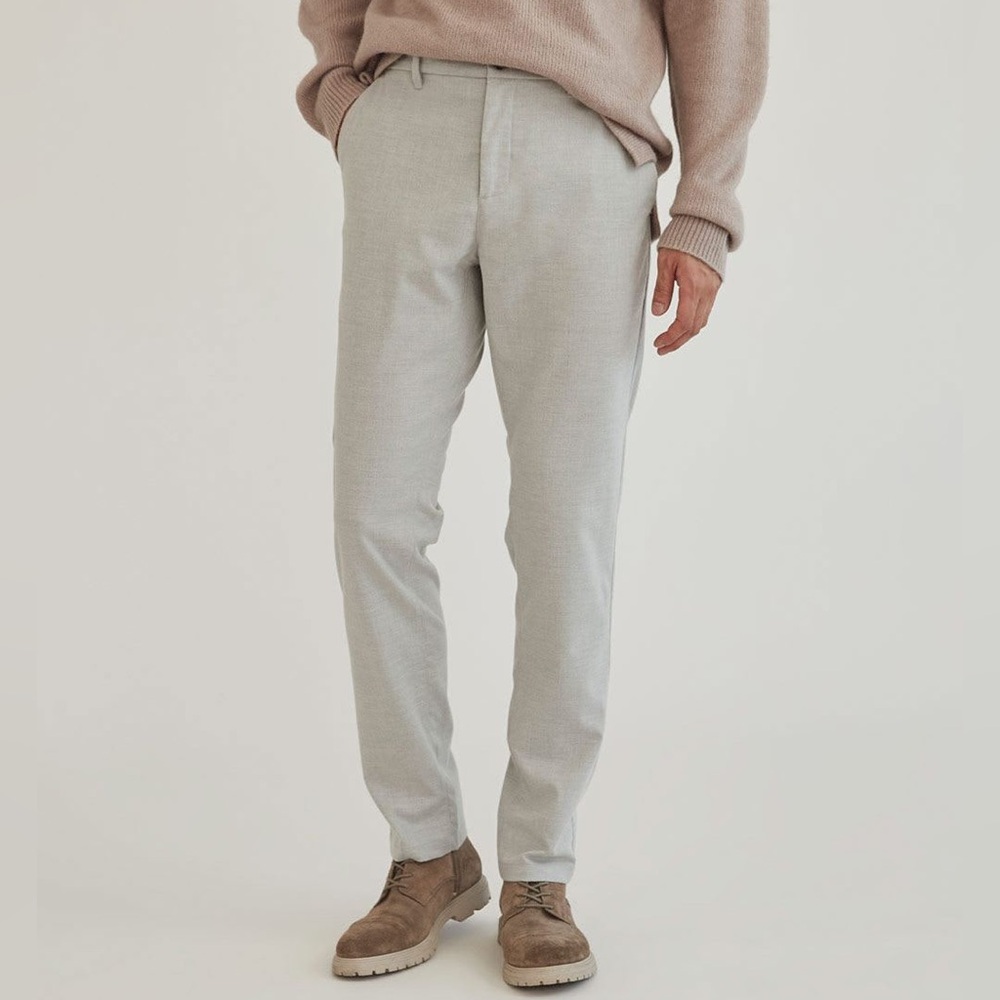RW&CO Men’s Light Grey Brushed Chino Pants Slim Fit Size 29x32